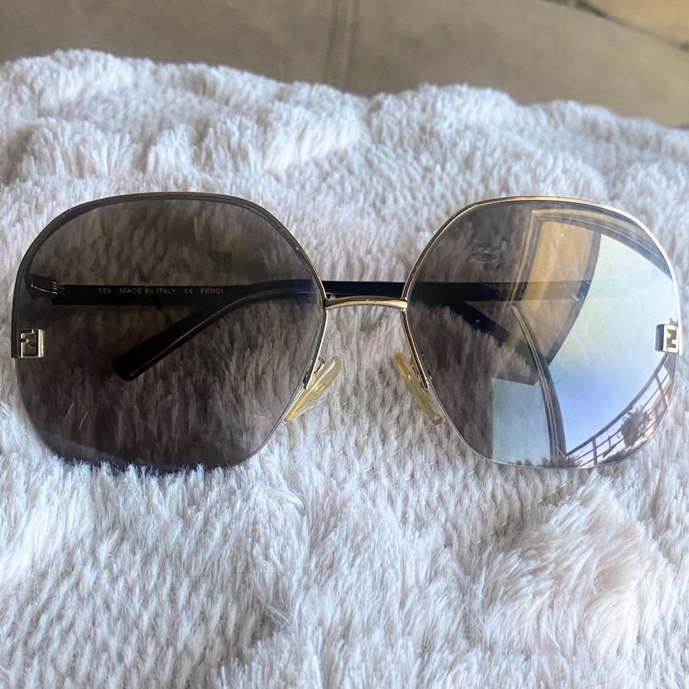 Fendi Women's Gold & Brown Oversized Sunglasses - Picture 2 of 11